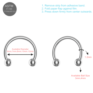 EO Gas Sterilized G23 Grade Titanium Circular Barbells