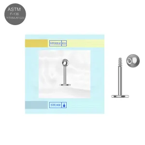 EO Gas Sterilized G23 Grade Titanium Labret with Ball TPLB003