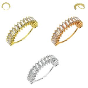 Baguette CZ's Jeweled 316L Surgical Steel Bendable Flexy Cartilage Ear Piercing