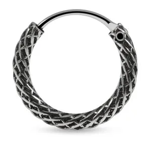 925 Sterling Silver Laser Cut Hoop Earring