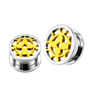 Flower Plate Screw Fit Ear gauges