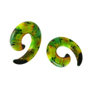 Flower Spiral Ear Expander Stretcher Plug Body Pierce Jewelry