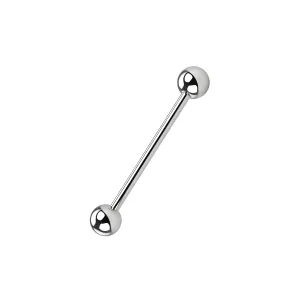 G23 Grade Titanium 14 Gauge Industrial Barbells with ball