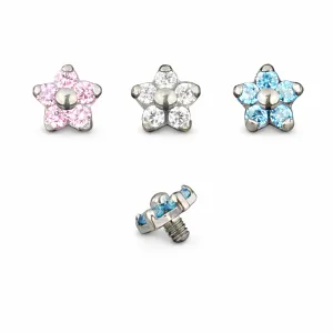 G23 Grade Titanium 5 Pedal Flower Dermal Anchor Top