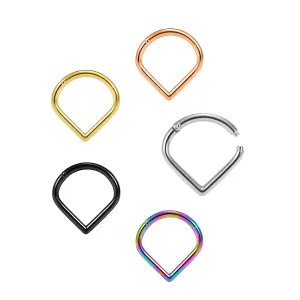 Titanium G23 Triangle Septum Hinged Clicker Ring