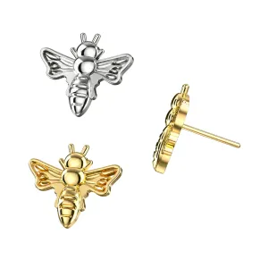 Wholesale G23 Titanium Threadless Pin -Honey Bee Design - Plain color
