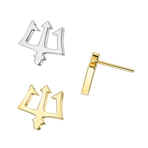 Wholesale G23 Titanium Threadless Pin Top- Trident Symbol Design - Plain color