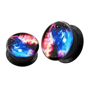 Galaxy Owl UV Internal Screw Fit Ear Tunnel