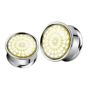 Gold Anodized Synthesis Steel Flesh Tunnel