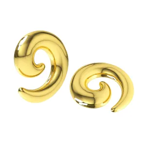 Gold PVD Platted Over Hollow Surgical Steel Ear Expander