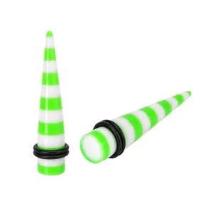 Green Stripe Straight Ear Expander