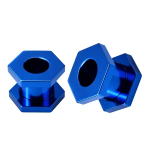 Hexagon Dark Blue Ear Flesh Tunnel