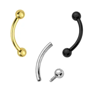 Internally Threaded 16G Surgical Steel Eyebrow Piercing Bar 