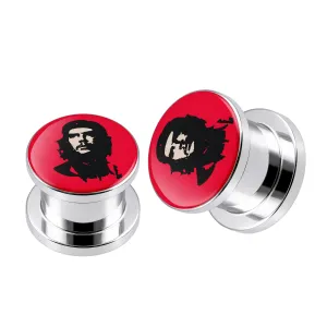 Internally threaded Cheguvera Logo Ear Flesh Tunnel