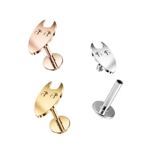 Kitten Head Internally Threaded 316L Surgical Steel Screw Fit Tragus Piercing