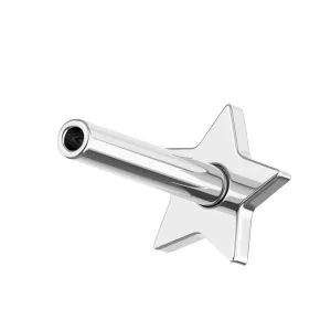 Implant Grade Titanium Threadless Star Labret bar