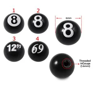 Number Logos Painted With Black UV  Ball