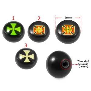 Iris Cross Logo with Black UV Ball