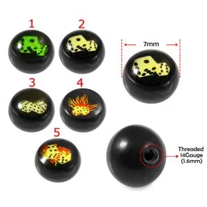 Dice Logo With Black UV Ball