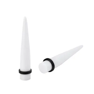 Milk White Straight Ear Expander