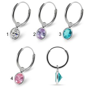 925 Sterling Silver Dangling Oval CZ Jewelled Earring 