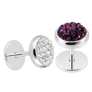 Multi Crystal Stone Body Jewelry Plug Earring