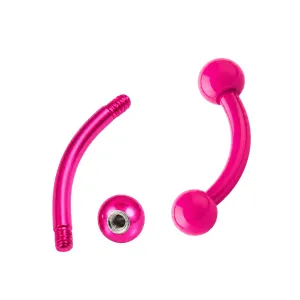 Neon Rose 316L Surgical Steel Curved Barbells