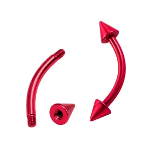Neon Rose 316L Surgical Steel Curved Barbells with Cone