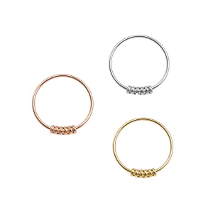 925 Silver Spiral Spring Hoop Nose Ring