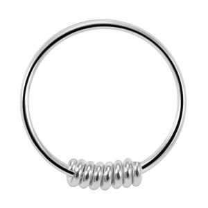 925 Silver Spiral Spring Hoop Nose Ring