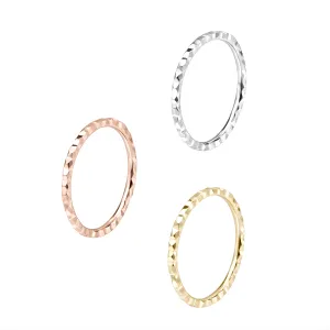 925 Sterling Silver Radiant Reflections Laser-Cut Nose Hoop Ring