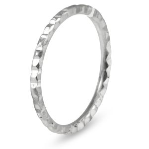 925 Sterling Silver Radiant Reflections Laser-Cut Nose Hoop Ring