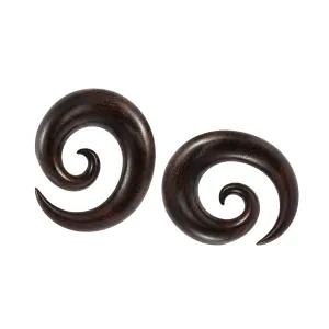 Organic Sono Wood Spiral Ear Expander Gauges