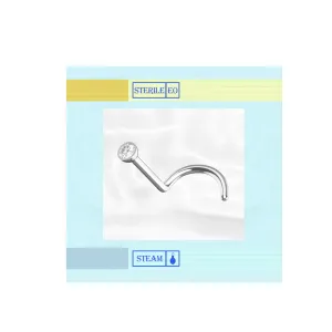 EO Gas Sterilized 316L Surgical Steel Jeweled Bent Nose Screw