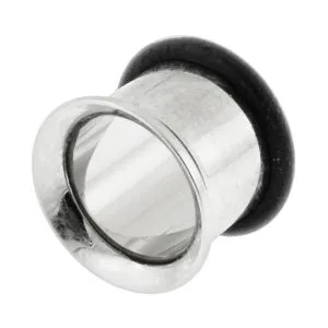 Single Flared Steel Flesh Tunnel