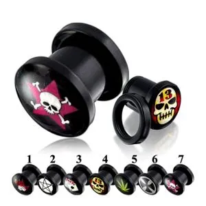 UV Logo Ear Flesh Tunnel