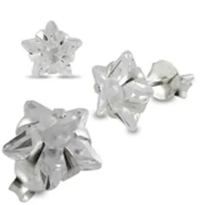 925 Sterling Silver Star CZ Earring