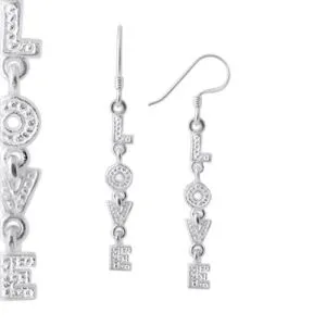 Sterling Silver LOVE Earring