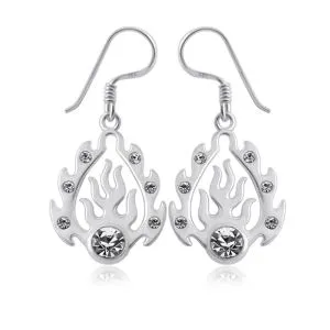 925 Sterling Fancy Jeweled Silver Earring