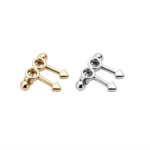925 Sterling Silver Gay Pride Eyebrow Bar
