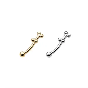 925 Sterling Silver Bone Eyebrow Bar