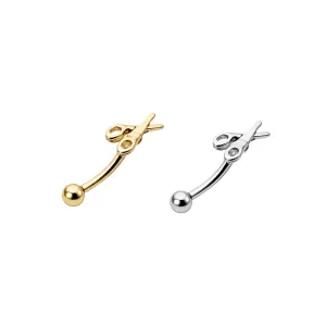 Mini Scissors Eyebrow Ring