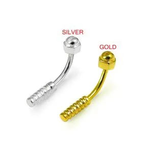Nut and Bolt Sterling Silver Eyebrow Ring