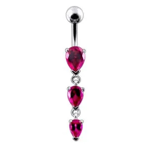 Navel Jeweled Teardrop Belly Ring