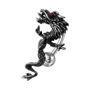 Moving Dragon Belly Button Ring