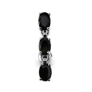 14 Gauge SS Moving Jeweled Charms Navel Ring