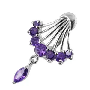 Moving Jeweled  Navel Ring Body Jewelry