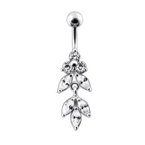 Moving Fancy Jeweled Navel Body Jewelry