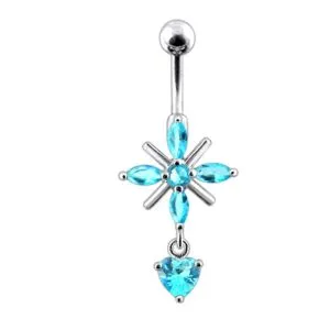 Fancy Jeweled Belly Navel Piercing Jewelry