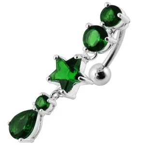 Jeweled Star Reverse Belly Ring